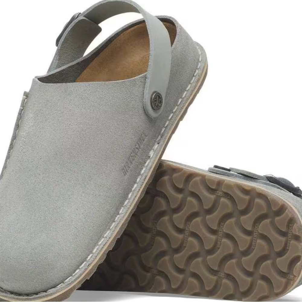 Birkenstock Gray Suede Mules - Picture 2 of 6